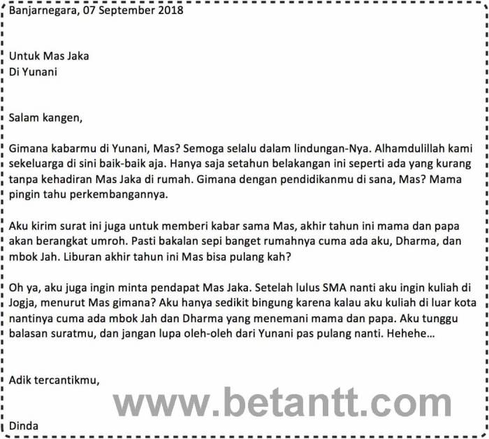 contoh surat untuk idola terbaru