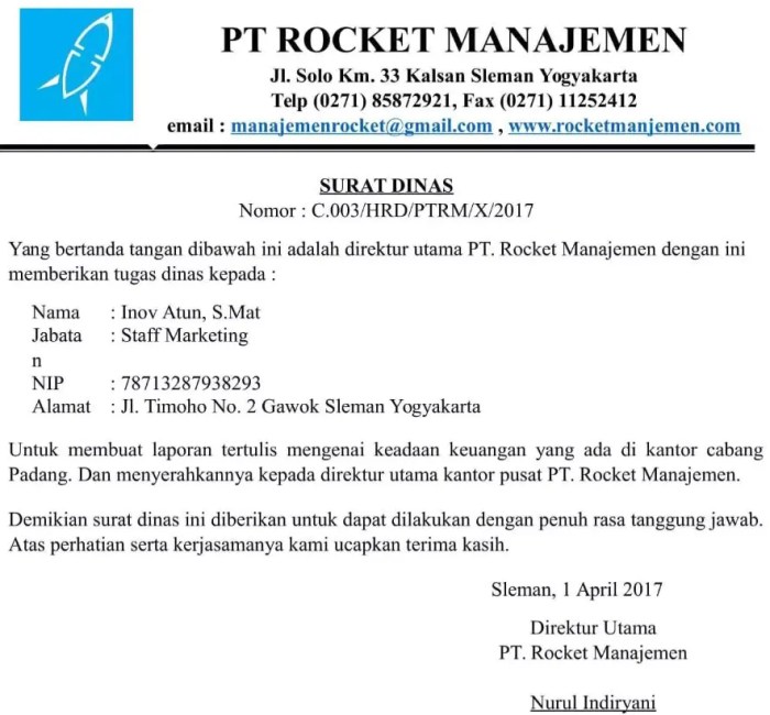 contoh memo resmi dalam bahasa inggris