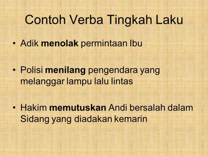 verba tingkah laku dalam teks prosedur terbaru