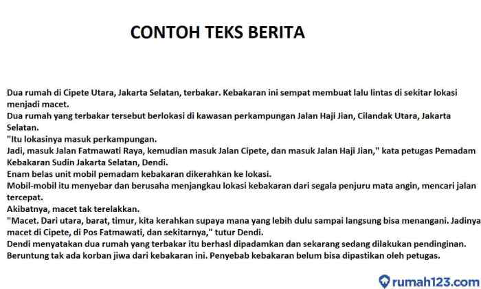 contoh pembukaan berita sekilas info