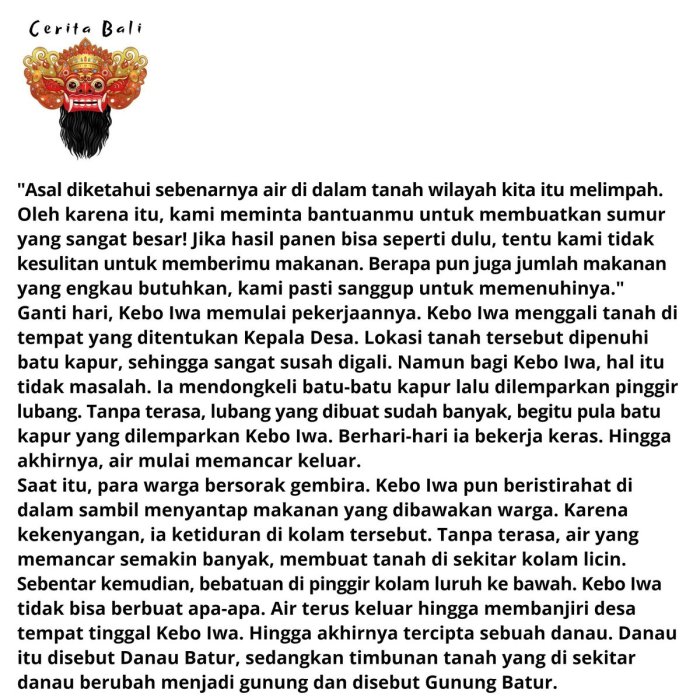 satua bali singkat tentang hewan terbaru