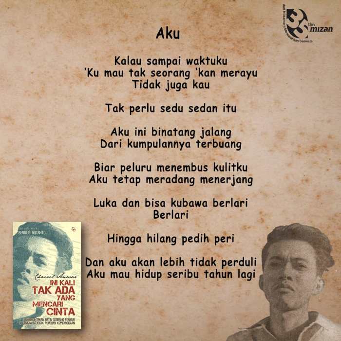 analisis puisi aku karya chairil anwar