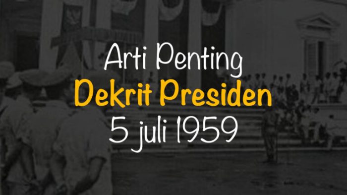 dasar hukum dekrit presiden 5 juli 1959