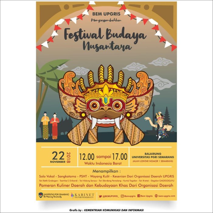 Poster ajakan melestarikan budaya indonesia