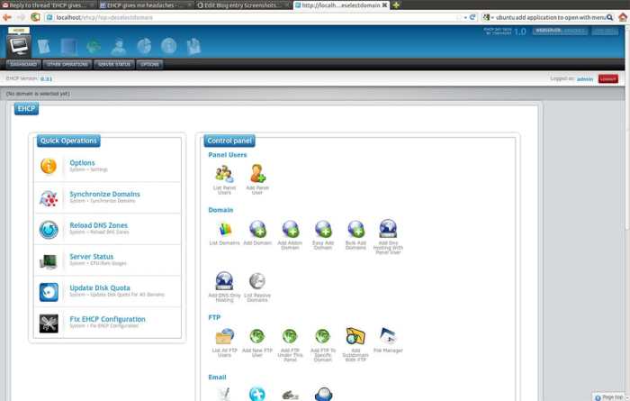 web hosting control panel