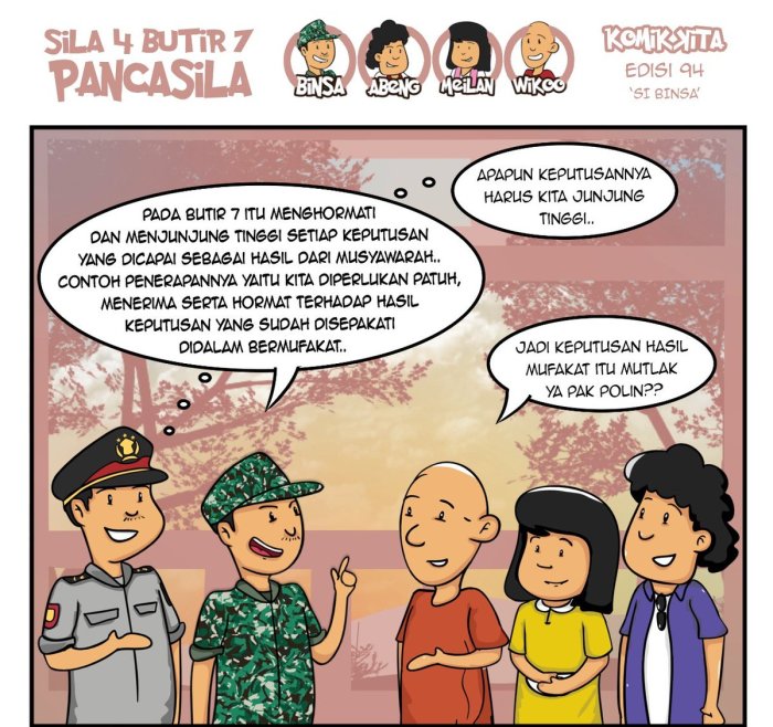 komik tentang sila pancasila