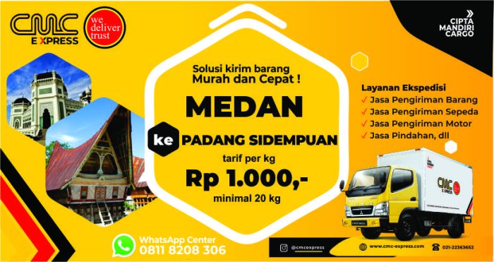 jarak padang sidempuan ke medan