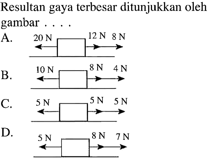 gaya soal kelas latihan resultan