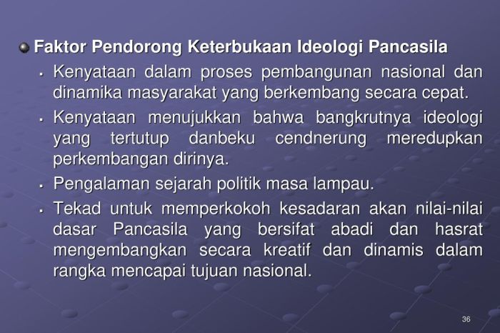 Batas batas keterbukaan ideologi pancasila