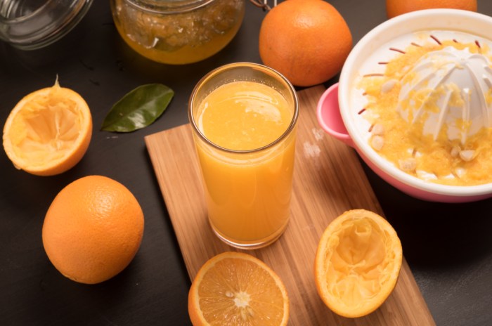 procedure text how to make orange juice