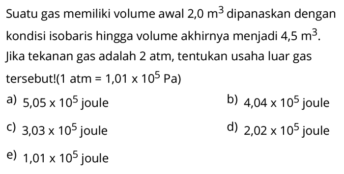 suatu gas memiliki volume awal 2 0 m3 terbaru