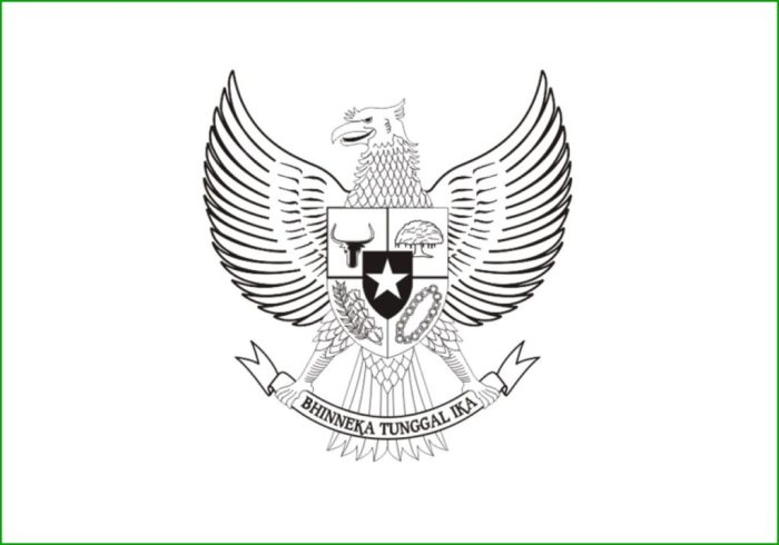 gambar garuda hitam putih