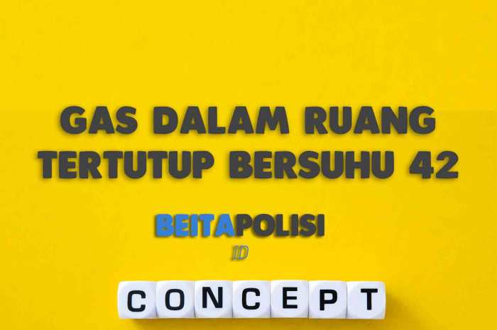 gas dalam ruang tertutup bersuhu 42