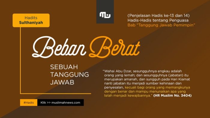 hadits tentang amanah dan tanggung jawab