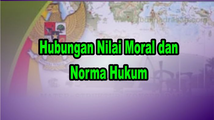 hubungan nilai norma dan moral