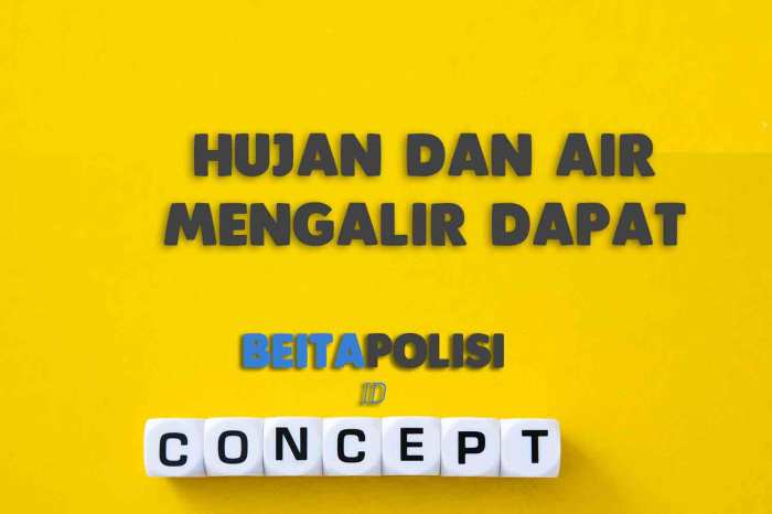 Hujan dan air mengalir dapat mengikis tanah