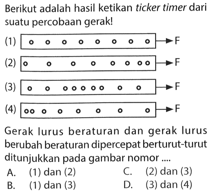 ticker timer glbb dipercepat