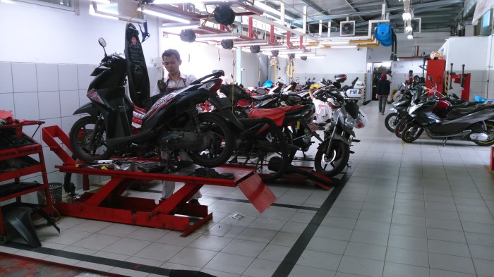 layout bengkel sepeda motor terbaru