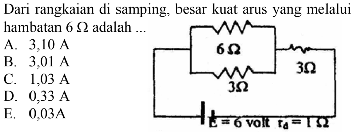 besar kuat arus i pada rangkaian adalah terbaru