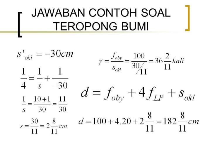 contoh soal teropong bumi terbaru