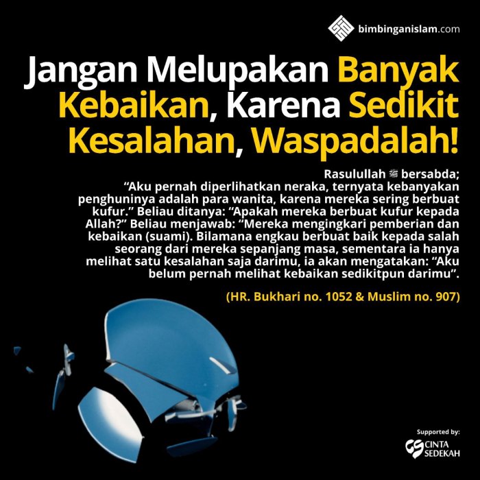 seribu kebaikan terhapus satu kesalahan