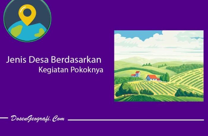 tipe tipe desa berdasarkan kegiatannya terbaru