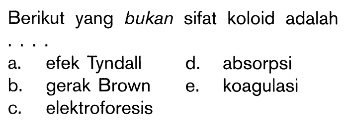 koloid sifat namun merupakan zat homogen sistem dalamnya terdiri partikel tidak