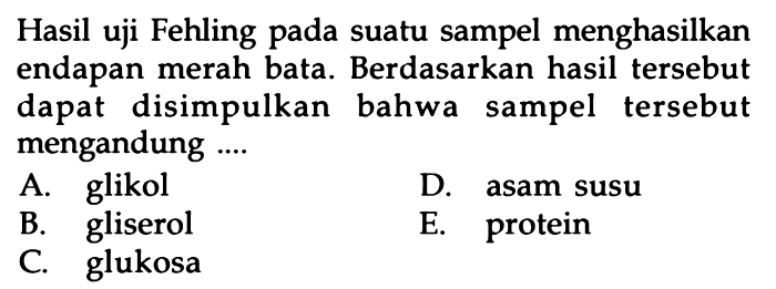 uji fehling pada karbohidrat terbaru