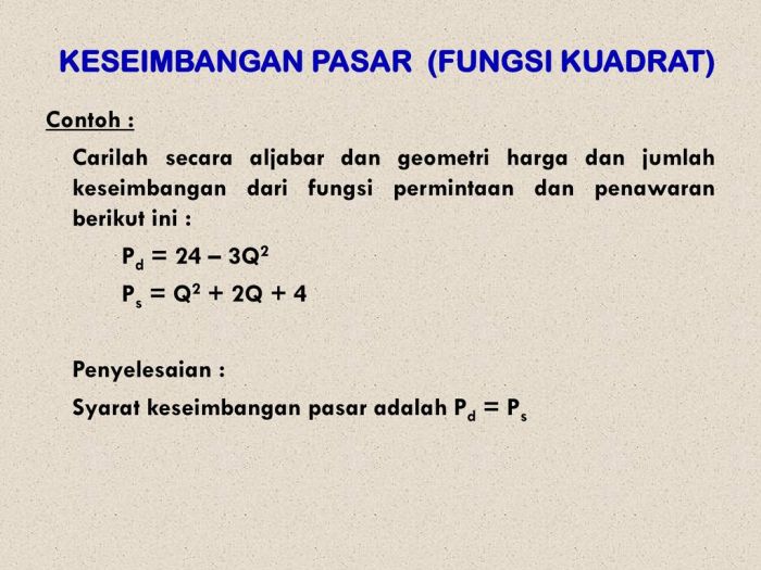 bentuk umum fungsi penawaran