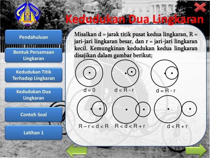 contoh soal kedudukan dua lingkaran terbaru