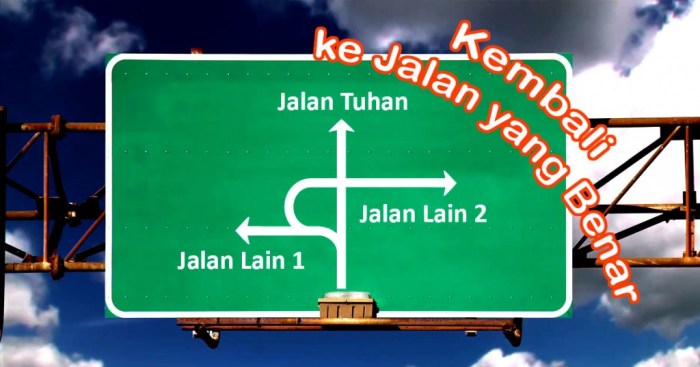 kembali ke jalan yang benar