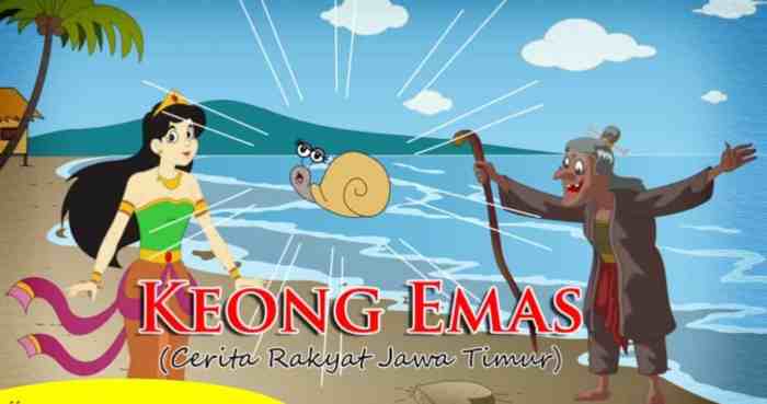 cerita keong mas bahasa inggris