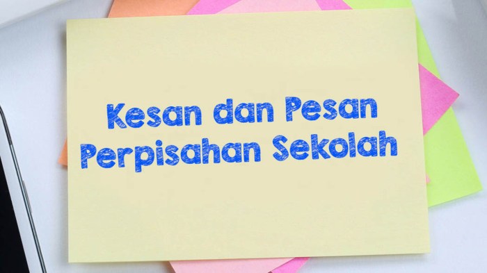 pesan kesan perpisahan