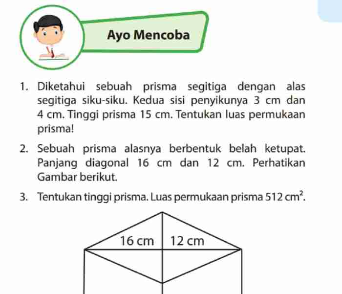 tentukan luas permukaan bangun tersebut