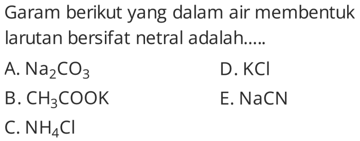 garam yang bersifat netral terbaru