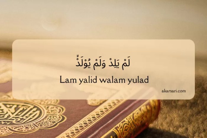 arti dari lam yalid walam yulad terbaru