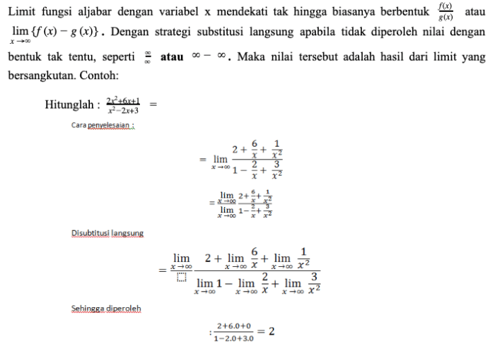 latihan soal limit kelas 11