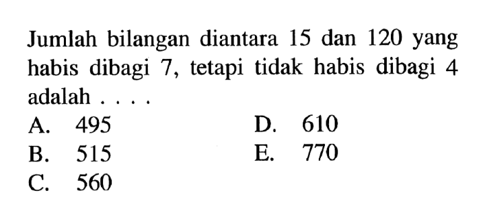 bilangan yang habis dibagi 7 terbaru