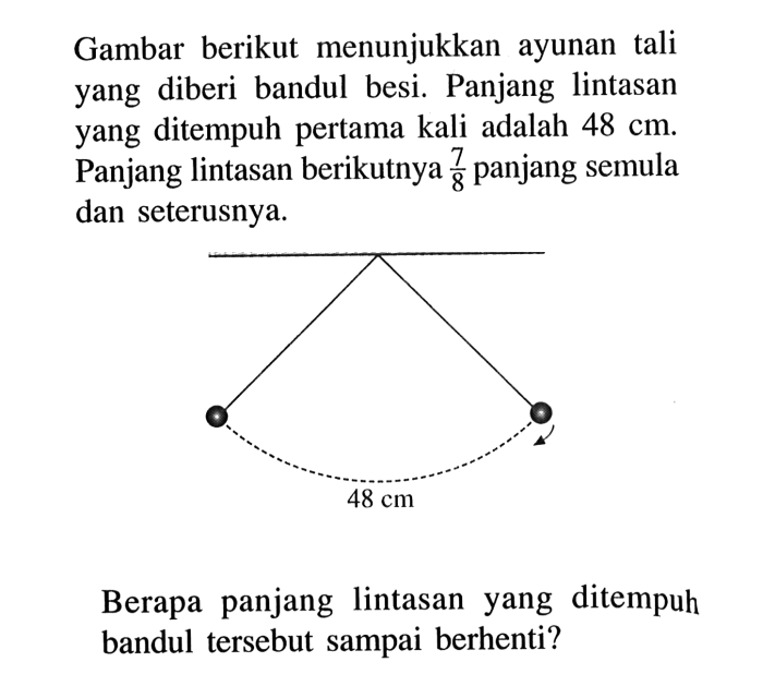 Suatu lembaran kain yang panjangnya 60 cm