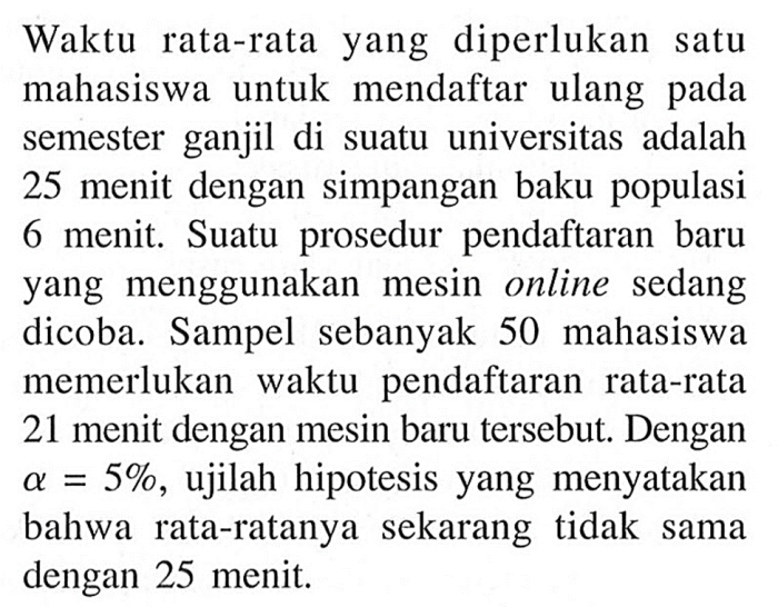 waktu yang diperlukan untuk terbaru