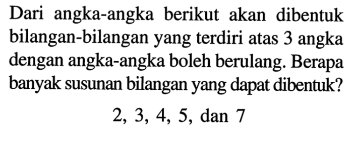 angka 123321 merupakan contoh bilangan terbaru