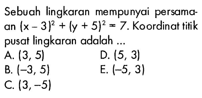 Pusat lingkaran 3x2 3y2 4x 6y 12 0 adalah