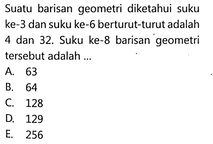 diketahui barisan geometri 2 6 18 54 terbaru