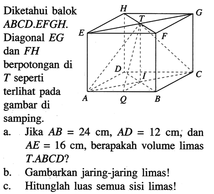 diketahui balok abcd efgh terbaru