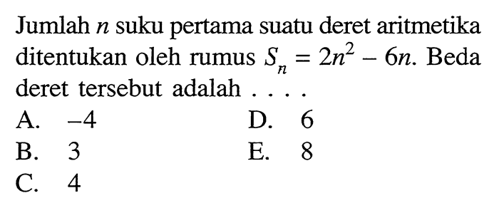 suku rumus jumlah pertama tentukan barisan aritmatika deret bilangan jika sn u7 243b brainly dinyatakan