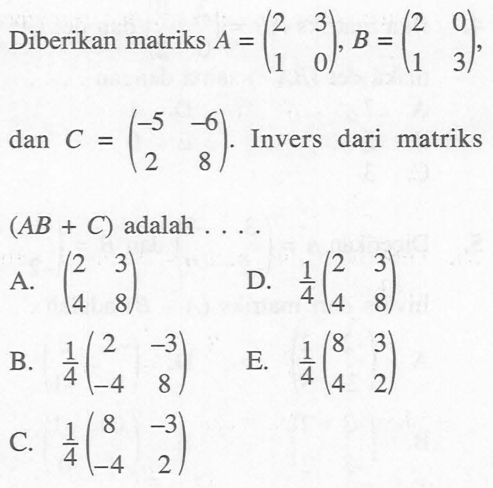 diberikan matriks a 8 12 14 terbaru