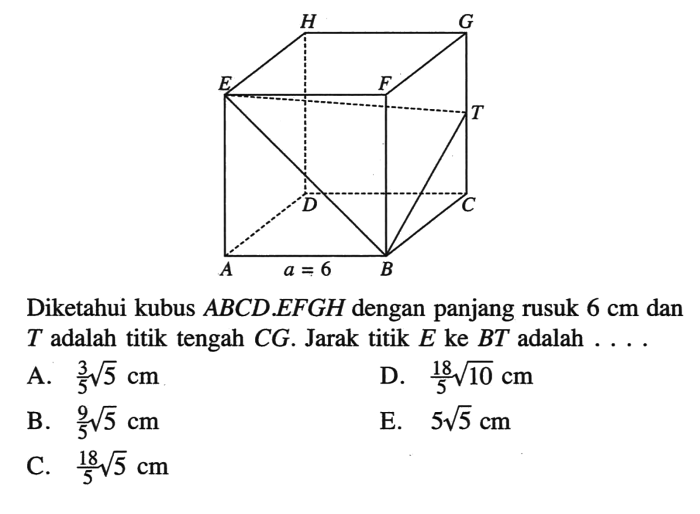 titik bidang jarak garis soal afh tiga dimensi penyelesaiannya soalfismat