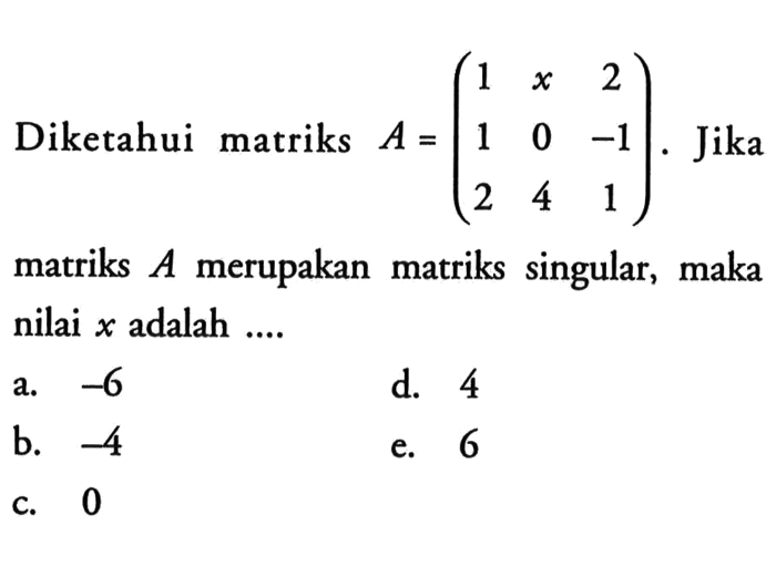 diketahui matriks a 2 3 1 terbaru