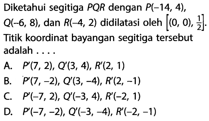 diketahui segitiga pqr dengan