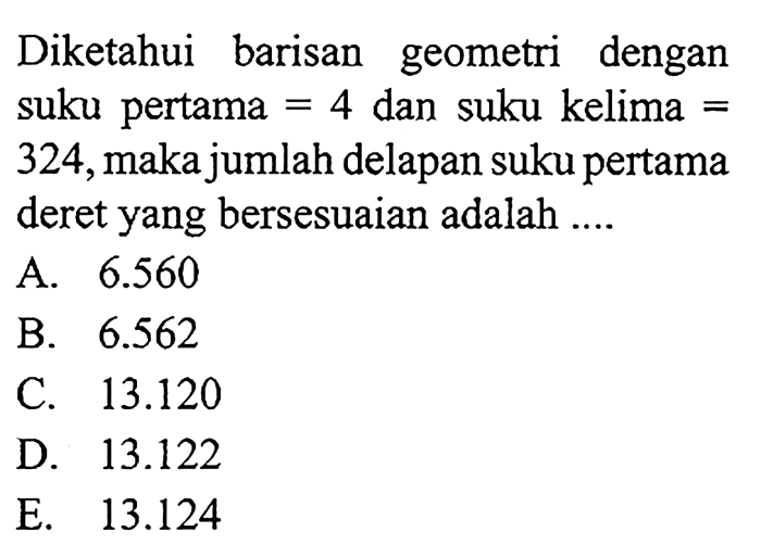 diketahui barisan geometri 3 6 12